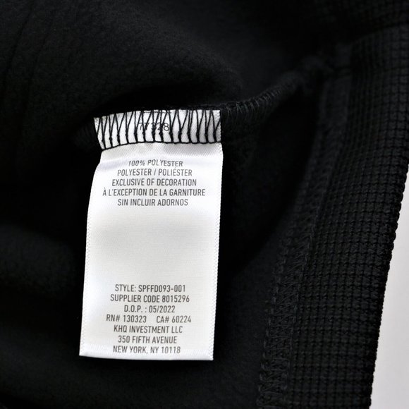 New SPYDER Ray Half Zip Waffle Knit Pullover Hoodie Men's Size Small Black Color - Picture 8 of 9